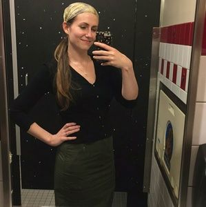 Colombia~ 100% Cotton Dark Green Utility Skirt